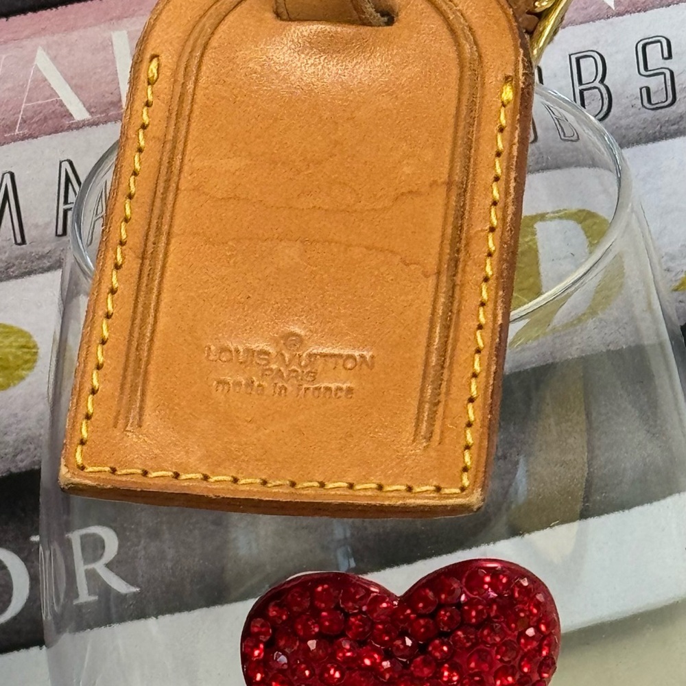 Louis Vuitton Brown Leather Luggage Tag - Picture 4 of 8